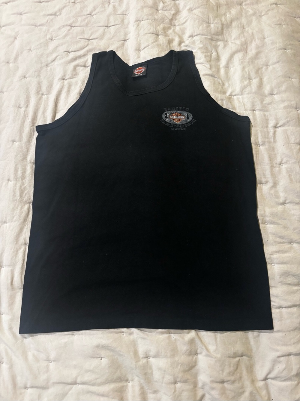 Harley-Davidson Black Tank Top with Orange Logo1133